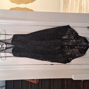 Elegant Lumier Black Sheer Dress
